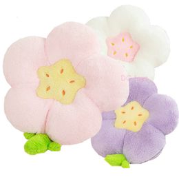 Plush Dolls Smile Face Sunflower Pillow Daisy Flower Shape Cushion for Her Plant Chair Office Decor Floor Mat Sofa Sleeping Toy 230603