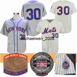 Mi208 Nolan Ryan Jersey 1969 WS Patch Baseball 1999 Hall Of Fame Coopers-town Home Away cream Pinstripe Grey All Sttiched Size M-3XL