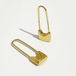 Peri'sBox Unique Design Gold Colour Lock Hoop Earrings for Women Small Safety Pin Earrings Hoops Minimal Jewelry