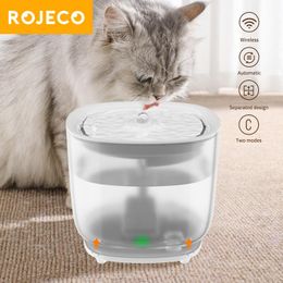 Supplies Rojeco Wirelss Pump Cat Water Fountain Automatic Pet Water Dispenser Filter Accessories Auto Drinker for Cats Drinking Fountain