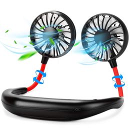 Fans Neck Fan Portable Personal Hand Free Mini Lazy Person Usb Rechargeable Neck Fan Cooling Wearable Suitable Fan for Outdoor Sports