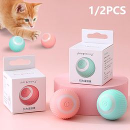 Toys Smart Electric Cat Ball Toys Automatic Rolling Cat Toys Training Selfmoving Kitten Toys for Indoor Interactive Playing Toys