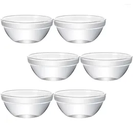 Dinnerware Sets 6 Pcs Bozai Cake Bowl Dessert Glass Snack Container Small Salad Bowls Mini Sauce Cups