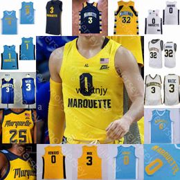 Wsk Custom 2020 Marquette Basketball Jersey NCAA College Markus Howard Koby McEwen Butler Crowder Matthews Wade Brendan Bailey Anim Elliott John