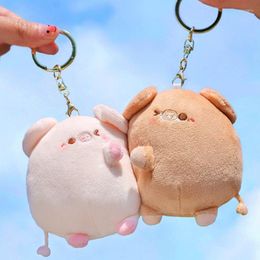 Keychains 2 Pieces Personalized Cute Plush-Pig Keychain Magnetic Function Lovers For Couple Birthday Valentines Day Gift
