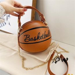 Kids Girls Handbags Children Basketball Bags Chain Shoulder Messenger Bag Fashion Small Round Bag Lady Coin Purse