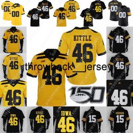 Thr NCAA Iowa Hawkeyes Football Jersey Jack Koerner Noah Shannon John Waggoner Dane Belton Ethan Hurkett Logan Lee Deontae Craig Reggie Bracy Lukas Van Ness Joe Evans