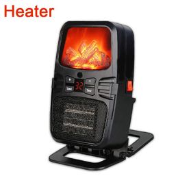 Heaters Remote Control Electric Heater Mini Hot Fan Heater Blower Handheld Ptc Wall Plug Stove Radiator Fast Warm Fan Room Warmer Device