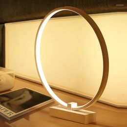 Table Lamps Modern Ring Round For Living Room Bedroom Desk Lamp Bedside Stand Light Fixtures Reading Home Lighting Art Decor