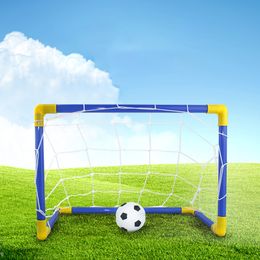 Balls Indoor Outdoor Mini Folding Soccer Goal Post Net Set Pump Home Game With Inflatable Football Sport Accessories For Children 230603