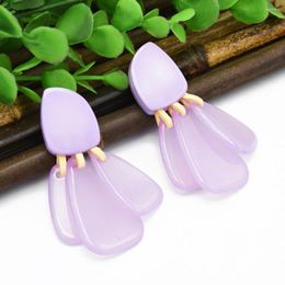 Dangle Earrings Korean Acrylic Teardrop Black Pink White Fringe For Women Pendientes Mujer Moda Bohemian Jewelry 2023