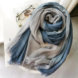 Scarves 1Pc 190X90Cm Women Fashion Thin Cotton Linen Scarf Summer Female Outdoor Travel Simple Sun Protection Shawl