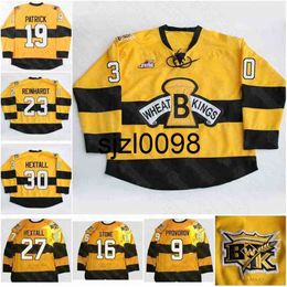 Sj98 Kowell Brandon Wheat Kings Hockey Jerseys Cole Reinhardt ron hextall ivan provorov Nolan Patrick Stone Wiebe Hexall Stitched Jersey