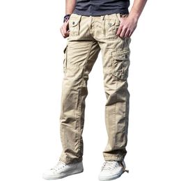 Pants Drop Shipping New Arivals Multipockets Solid Mens Cargo Pants Military Loose Long Trousers 2940 Jpck11