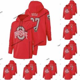 C2604 A3740 Male Ohio State Buckeyes Champ Drive Football Hoodie 97 Joey Bosa Dwayne Haskins Braxton Miller Cris Carter Ezekiel Elliott Archie Griffin