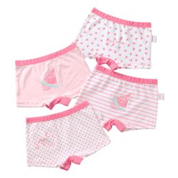 Panties 312 yrs Children Girls Cotton Underwear Panty Boxer Baby Kids Lovely Cute Underpants 4pcslot 230603