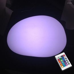 Table Lamps LED Mood Magic Night Lamp Rechargeable Big Pebble Stone Controlled By Remote Control For Christmas Decoration Free Ship