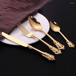 Dinnerware Sets 304 Stainless Steel Western Tableware Court Series Steak Knife Fork Spoon High Grade El Cutlery Dinner Set