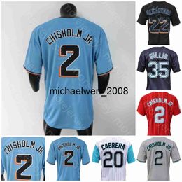 Mi208 Jazz Chisholm Jr. Jersey Miguel Cabrera Sandy Alcantara Dontrelle Willis Grey Black Florida Fans City Player Men Women Youth