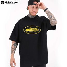 Designer T-shirt Crtzrtw European and American trendy brand tshirt enssu mmerpu reco ttonsh ortsl osefi ttingla rgesi zefi vequ artersl eevedTs hirtins Men Tshirt