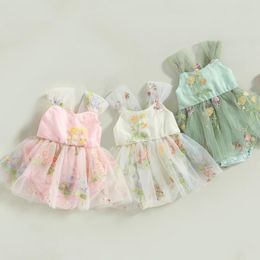 Девушка -платья рожденные детские летние платье с вышивкой вышивка цветочные кружевные наряды