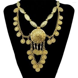 Pendant Necklaces Afghan Big Metal Coin Bib Statement Collar Choker For Women Boho Turkish Tribal Gypsy Party Jewelry Gift