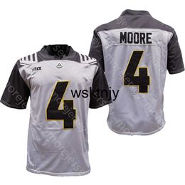 Wsk 2020 NCAA New Purdue Boilermakers Football Jersey College 4 Rondale Moore Black White All Stitched And Embroidery