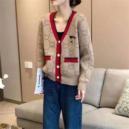 Women Sweater Knit Designer Cardigans Knitted Loose Coat Sweaters Ladies Outer Wear Thick Streetwear Outerwear jumper Coats