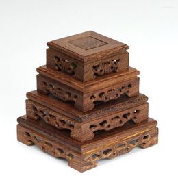 Jewellery Pouches Wood Base Rredwood Pedestal Vase Pot Plant Stand Collection Display Traditional China Home Decoration Garden