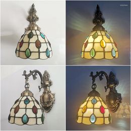Wall Lamps Tiffany Lamp European Glass Lampshade Lighting E27 Single Head