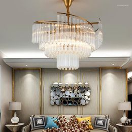 Pendant Lamps Modern Living Room Chandelier Dining Bedroom Luxurious Crystal Decorative Home Indoor Lighting Glossy LED