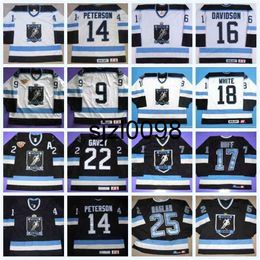 Sj98 Atlanta Knights 50th Anniversary 16 Lee Davidson 9 Brent Gretzky 18 Peter White 22 Aaron Gavey 14 Brent Peterson 77 Reggie Savage Jersey