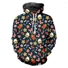 Men's Hoodies Men's Fashion Hoodie Christmas Gift Pattern 3D Fully Printed Zipper Unisex Harajuku Casual Sweatshirt DYI263