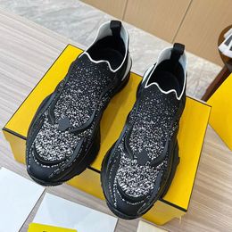 New designer casual shoes Heels 4.5cm men's and women's models mesh cloth breathable fabric comfortable sole fashion outdoor running shoes flying woven sneakers