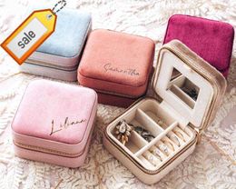 New Product Portable Flannel Jewellery Box Travel Jewellery Ring Necklace Earrings Jewellery Storage Box