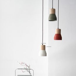 Pendant Lamps Modern Minimalist LED Indoor Lighting Light Fixtures Loft Cement Lights Living Room Lustre Suspension Luminaire