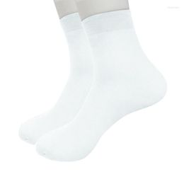 Men's Socks 8 Pairs Solid Black White Men Cotton Thick Warm Autumn Winter Mid Calf Compression Running With Toes Sox