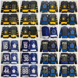 Toronto''maple''leafs''new Retro Ice Hockey Jerseys 16 Mitchell Marner 19 Spezza 34 Auston Matthews 36 Campbell 44 Morgan Rielly 88 Nylander