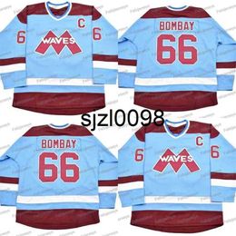 Sj98 66 Mighty Ducks Gordon Bombay Movie Hockey Jersey 100% Embroidery Mens Womens Youth Hockey Jerseys Cheap Fast Shipping