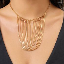 Choker Necklace Multi Chain Pendant Women Girls Gold Silver Plating Fashion Jewelry Party Gift 2023 Style HN23368