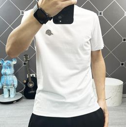 Men's T-Shirts 2023 Summer New Fashion Silk Cotton Casual Round Neck Men's T-shirt Printed Men's Short Sleeve Top