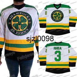 Sj98 3 St. John'S Shamrock'S Ross Rhea Movie Hockey Jersey 100% Embroidery Mens Womens Youth Hockey Jerseys Cheap Fast Shipping