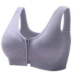 Bras Soft Cotton BC Cup Front Zipper Bra Women's Underwear Sexy No Steel Ring Push-Up Bra Type Large Size Women's Clothing Mujer 230603
