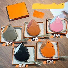 Designer Card Bag Luxury Zero Wallet Zipper Circular Storage Bag Classic Card Holder Durable Leather Cute Light Luxury Splice Wallet with Box