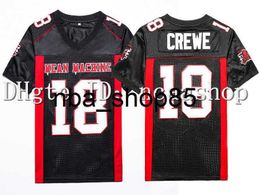 N85p Mens 18 Paul Crewe Mean Machine Longest Yard Movie Football Jersey Stitched Black Size S-XXXL