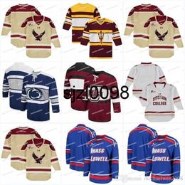 Sj98 NCAA Men Bos Eagles Hockey Sweater Movie Jersey Penn State Nittany Lions Colosseum Open Net II Ice Hockey Jerseys