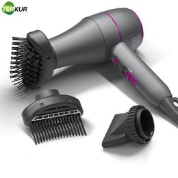 Hair Dryers 1800W Professional Hair Dryer and Cold Strong Wind Powerful Blower Constant Temperature 1 collecting 2 Air Comb Nozzle 3Gear 230603