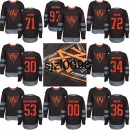 Sj98 North America 2016 World Cup of Hockey 53 Shayne Gostisbehere 71 Dylan Larkin 36 John Gibson 37 Connor Hellebuyck Custom Hockey Jersey