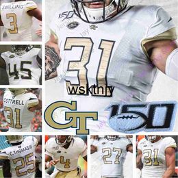 Wsk Custom Georgia Tech Football Jersey College James Graham Mason Ahmarean Brown Adonicas Sanders Charlie Thomas Johnson Tobias Oliver