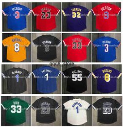 qq88 Mitchell and Ness Allen 3 Iverson Basketball Jersey TShirt Bryant 32 Magic Johnson Tracy 1 McGrady Penny 1 Hardaway 33 Bird 23 Michael Scottie 33 Pippen James Will